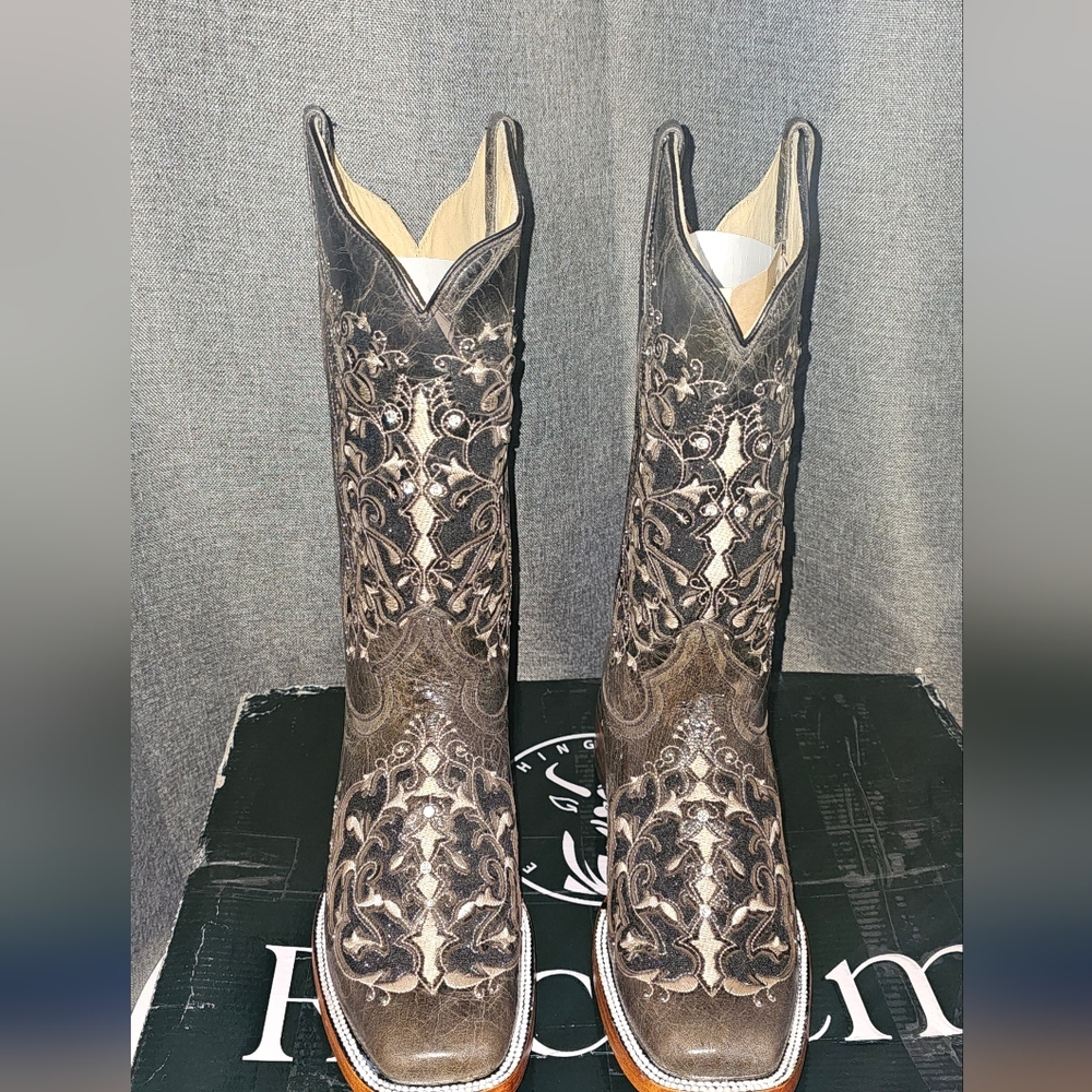 Rock’em Western Cowboy Boots | Size 10 | NIB | Embroidered Leather